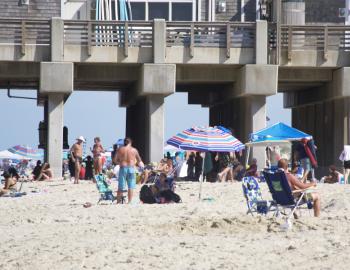 Nags Head beach on a summer day.