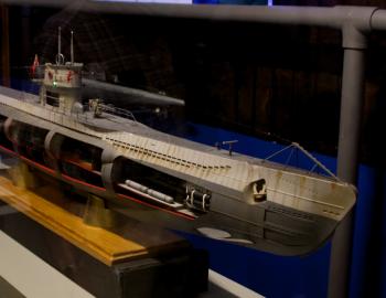 The newest addition to the Graveyard of the Atlantic Museum. A perfect scale model of U-522.