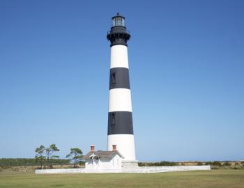 Bodie Island Lighthouse has been beautifully restored to it's 1872 look.