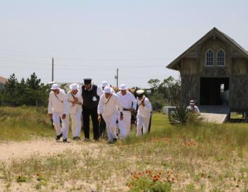 Every Thursday at the Chicamacomico Life-Saving Station Life-saving Service drills.