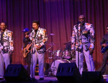 Chairmen of the Board on stage at the Pioneer Theater in Manteo.