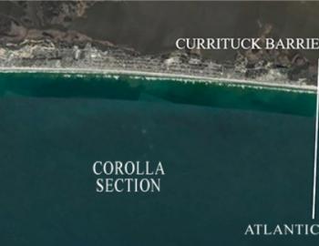 Corolla beach nourishment study area.