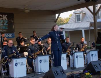 US Air Force Rhyme in Blue Jazz Ensemble closed out the 2022 Duck Jazz Festival.