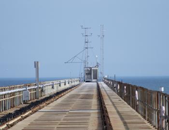 The 1/3 mile long pier at the USACE Field Research Facility.