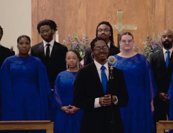 The singers of the ECSU Choir told the story of Amahl & the night Visitors