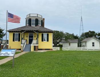 The Hatteras Weather Station with metal warning tower.