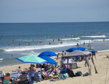 Great weather brought summer crowds to the Kill Devil Hills Beach on Memorial Day.