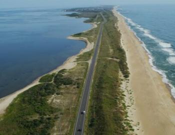 NC12 On Hatteras Island, the transportation link for Hatteras and Ocracoke Islands.