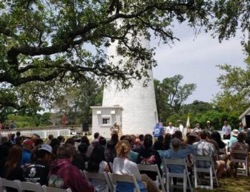 Approximately 500 visitors helped Ocracoke Lighthouse celebrate its 200th anniversary.