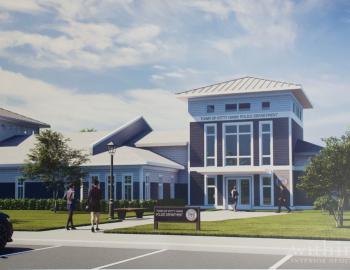 A rendering of the proposed new Kitty Hawk police building.