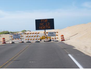 End of the Road at the north end of Rodanthe, with what was the S Curves just to the north.