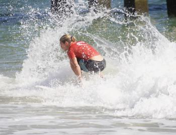 Conditions weren't ideal for the WRV OBX Pro, but the pro surfers did a lot with what they had.