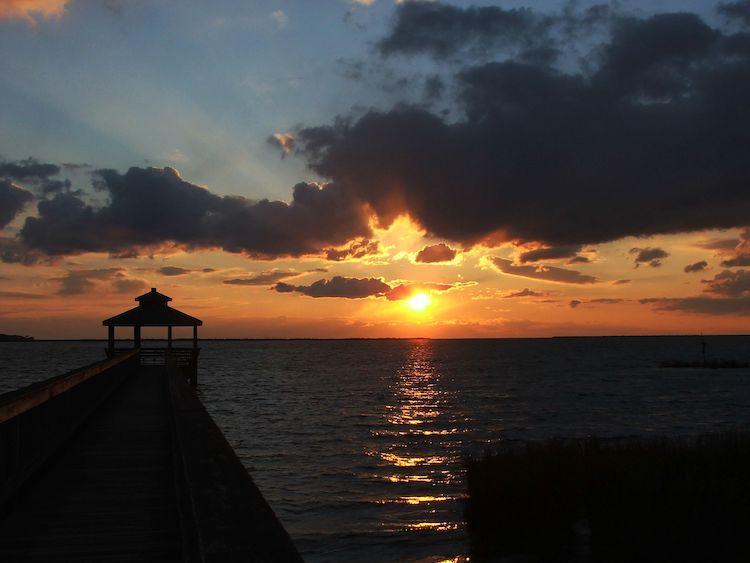 sunset at kill devil hills in nc