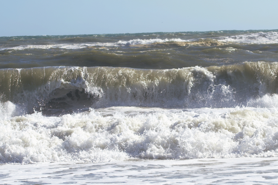 Waves from Hurricane Earl have the red flags flying on all local beaches, meaning swimming is unsafe.