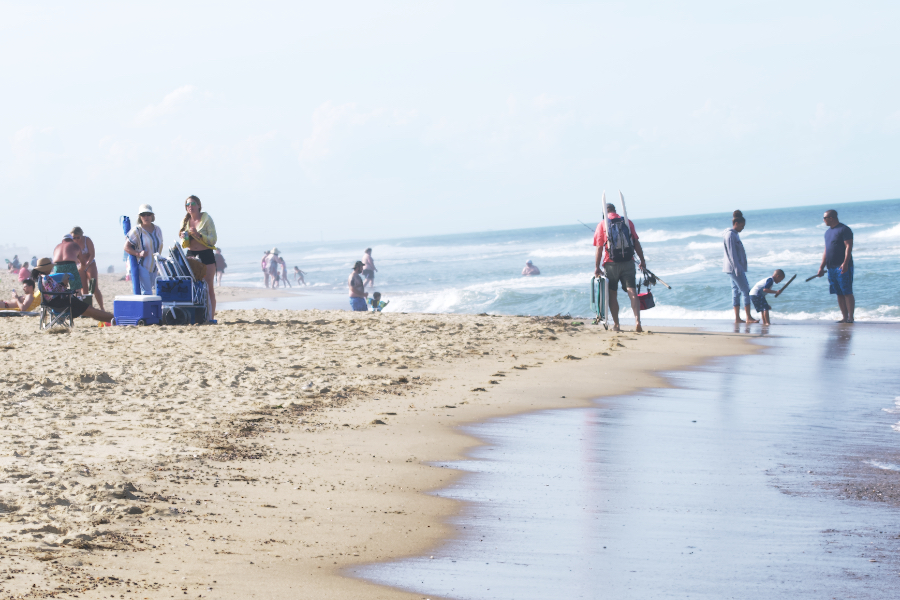 Kitty Hawk beach scene as the weather returns to normal for May.