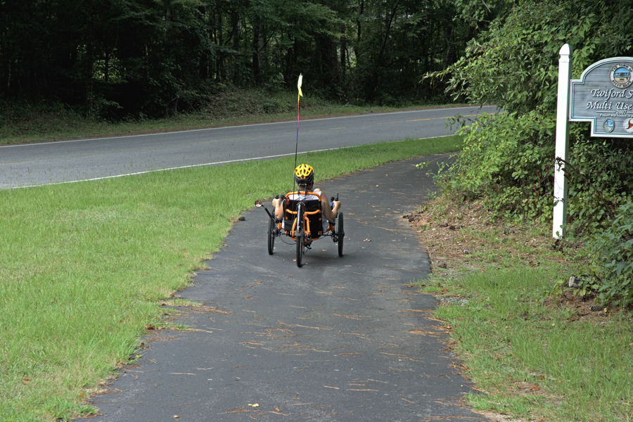 Recumbent bike on Twiford Street Multi-use trail, Kitty Hawk