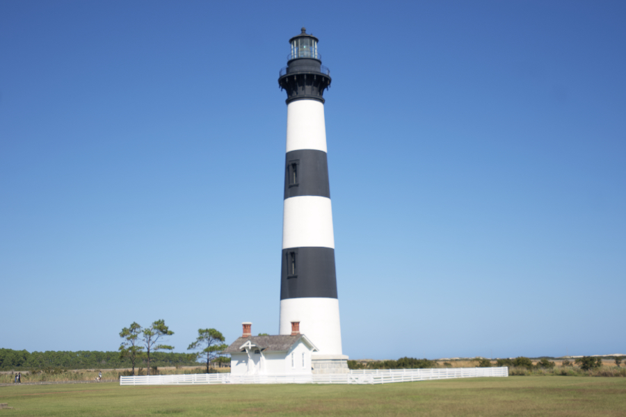 Bodie Island Lighthouse has been beautifully restored to it's 1872 look.
