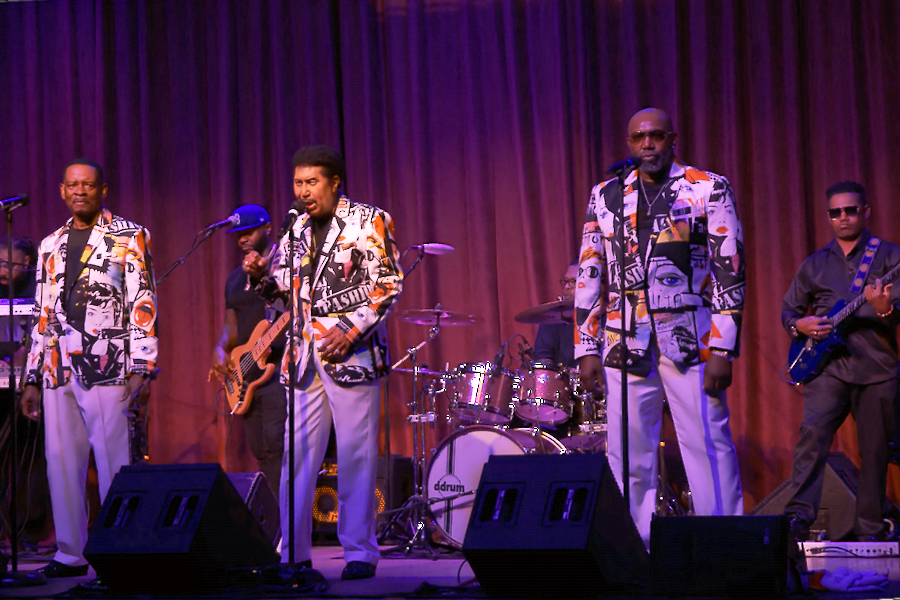 Chairmen of the Board on stage at the Pioneer Theater in Manteo.