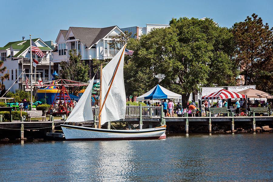 Shallow Bag Bay and Manteo during Dare Days.