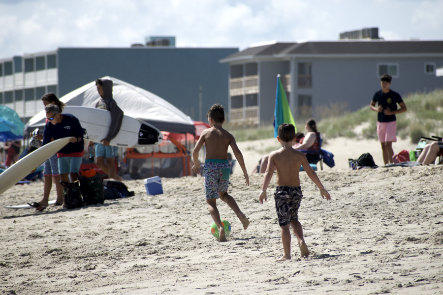 Labor Day weekend on Nags Head beach by Jennette's Pier.