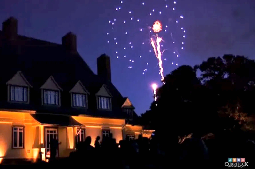 Fireworks at the Whalehead Club.