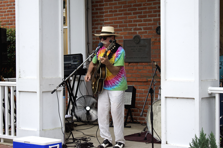 Local blues and rock legend Mojo Collins performs at First Friday in 2019.