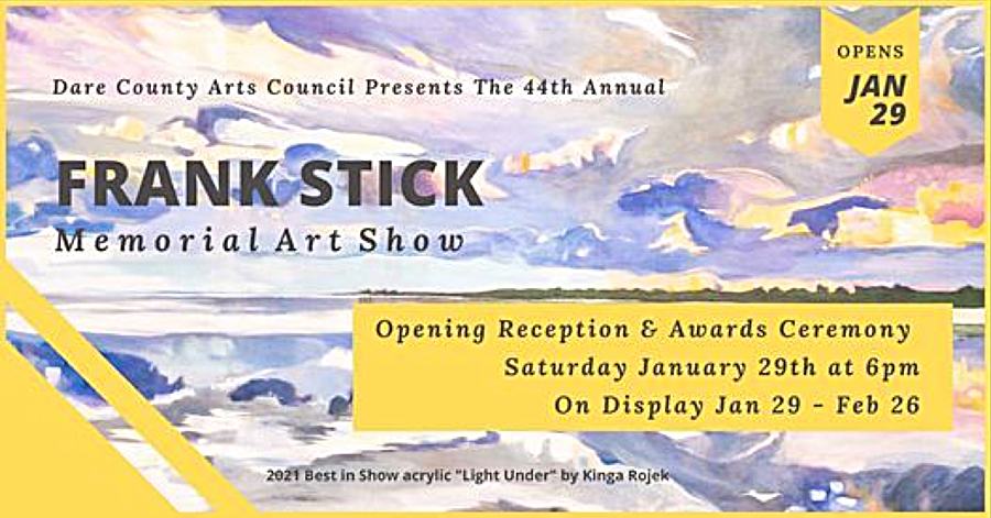 Frank Stick Memorial Art Show, DCAC Gallery, Saturday, January 29