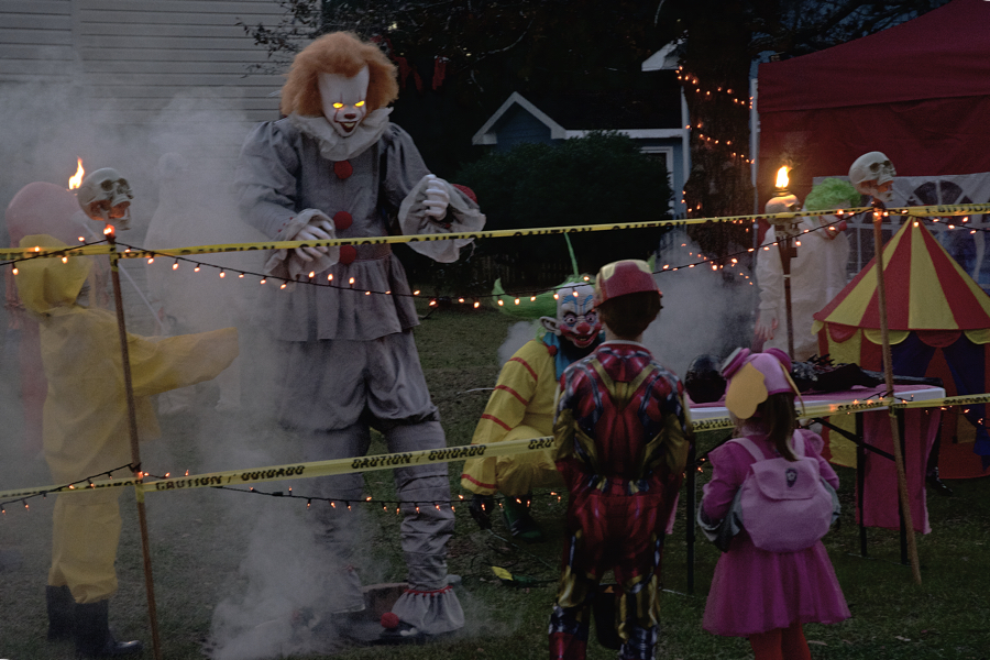 Halloween in Kill Devil Hills--a night filled with scary clowns and laughing children.