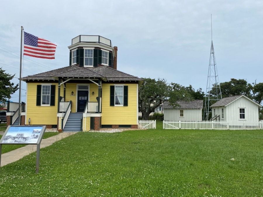 The Hatteras Weather Station with metal warning tower.