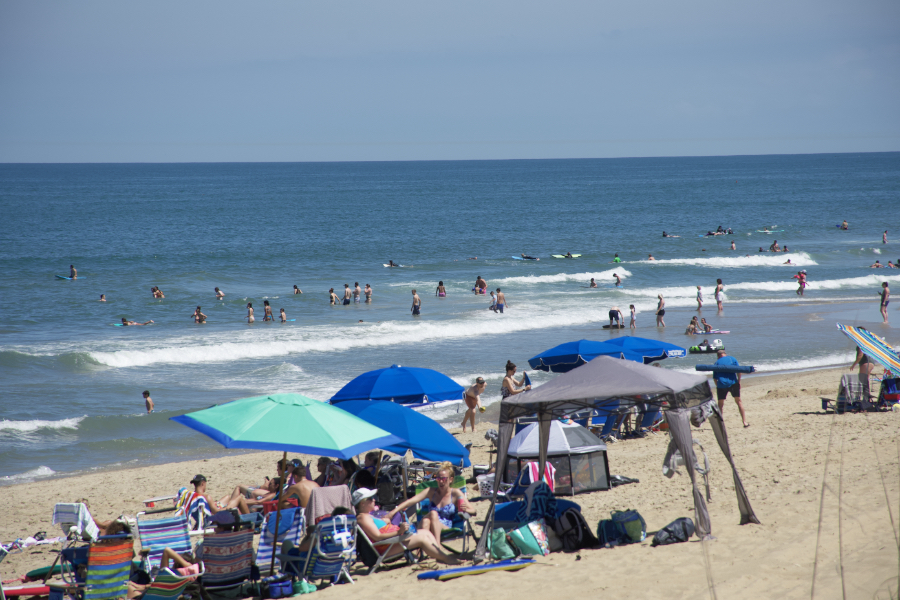 Great weather brought summer crowds to the Kill Devil Hills Beach on Memorial Day.