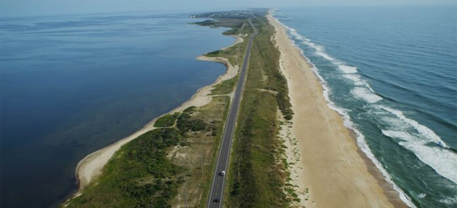 NC12 On Hatteras Island, the transportation link for Hatteras and Ocracoke Islands.