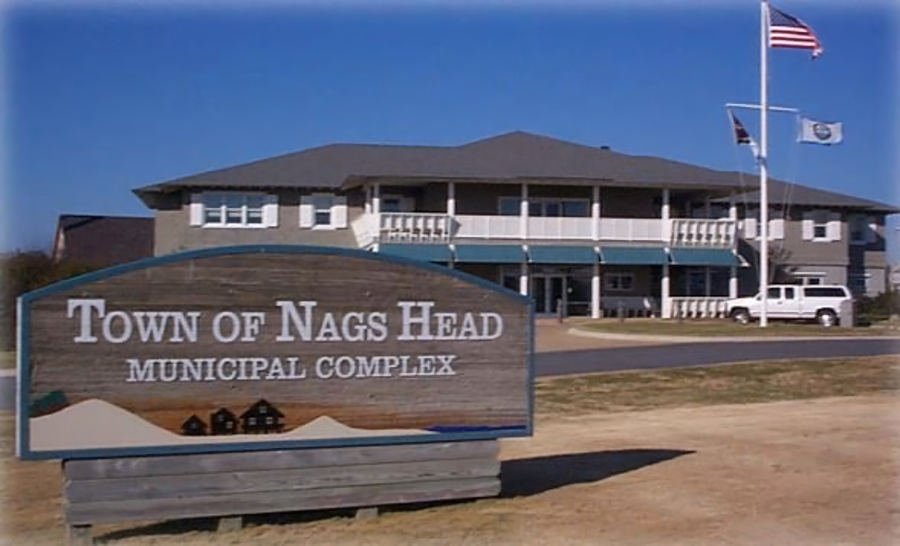 Nags Head Town Hall will be part of a NCDOT repaving project through mid May.