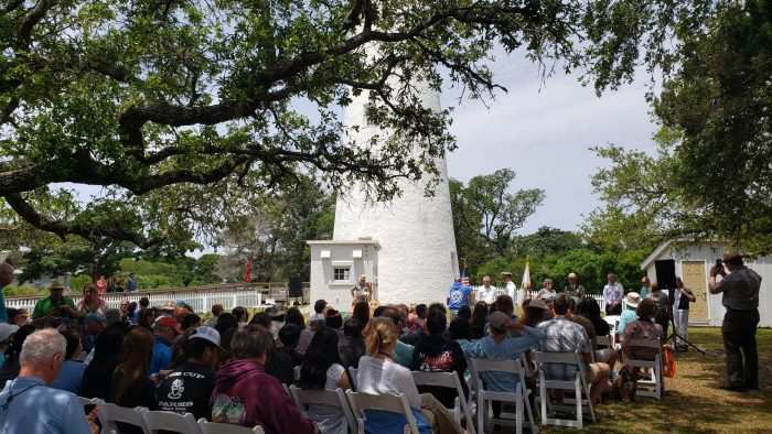 Approximately 500 visitors helped Ocracoke Lighthouse celebrate its 200th anniversary.