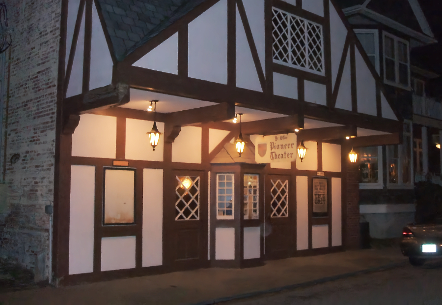 The historic Pioneer Theater in downtown Manteo.