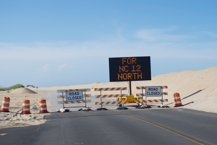 At the end of the road in Rodanthe. The road north will soon be removed.