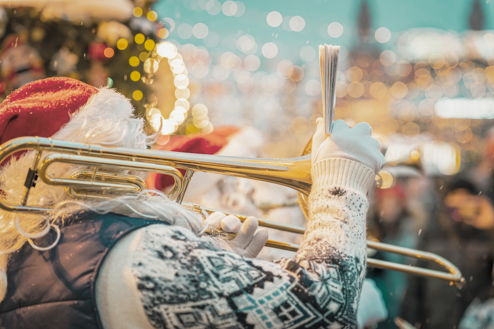 person in a christmas parade