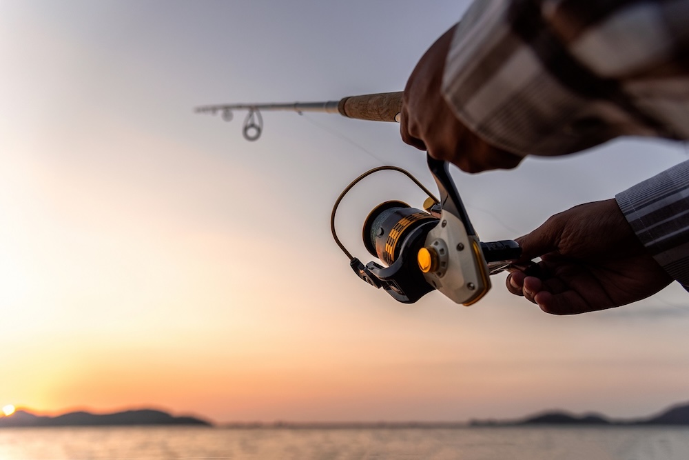 man fishing