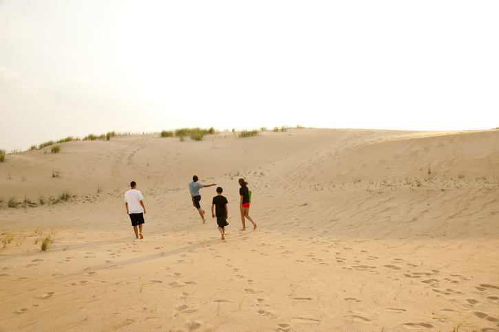 Children at Jockey's Ridge State Park