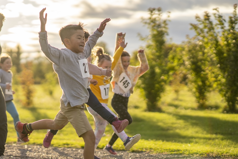 little kids running in a fun-run