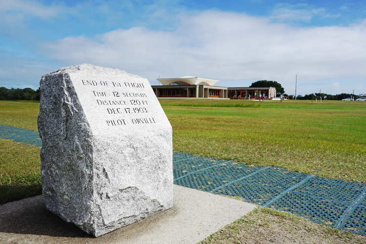 A view of the Wrights Brother National Monument